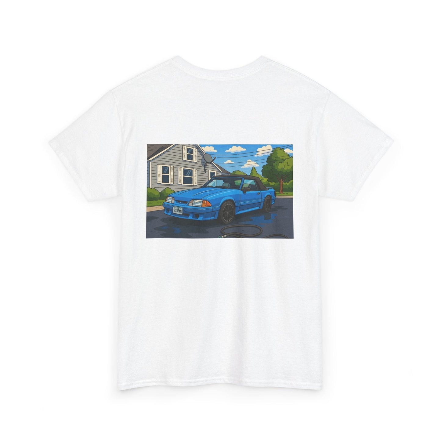 Car Lover T‑Shirt — Blue Sports Car Illustration Tee
