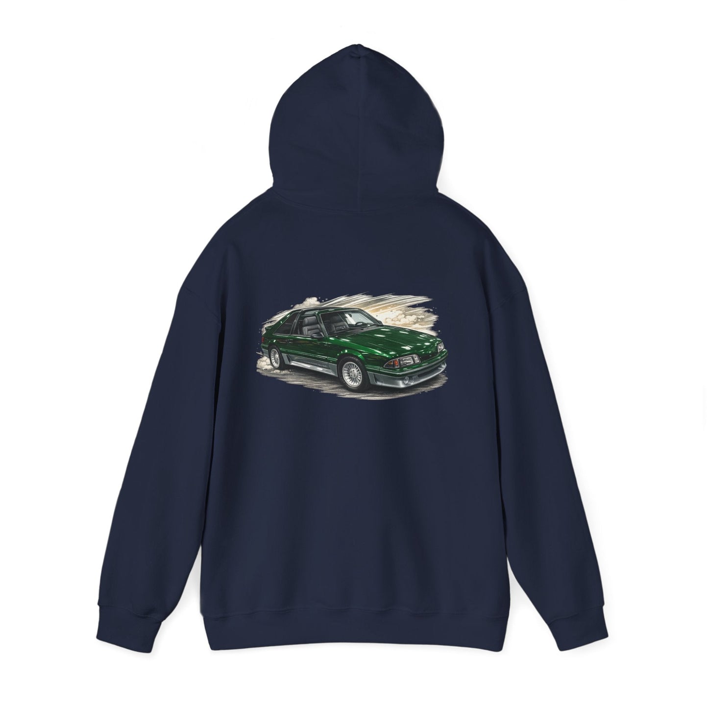Car Hoodie — Green Sports Car Illustration Pullover