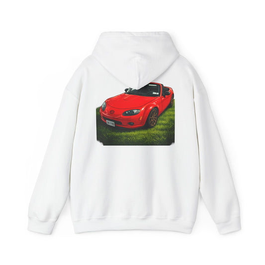 Car Hoodie — Red Sports Convertible Graphic Pullover