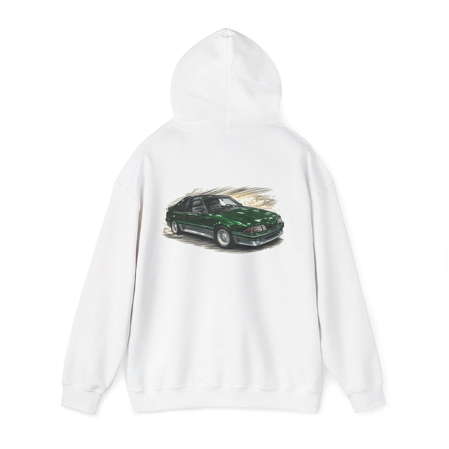 Car Hoodie — Green Sports Car Illustration Pullover