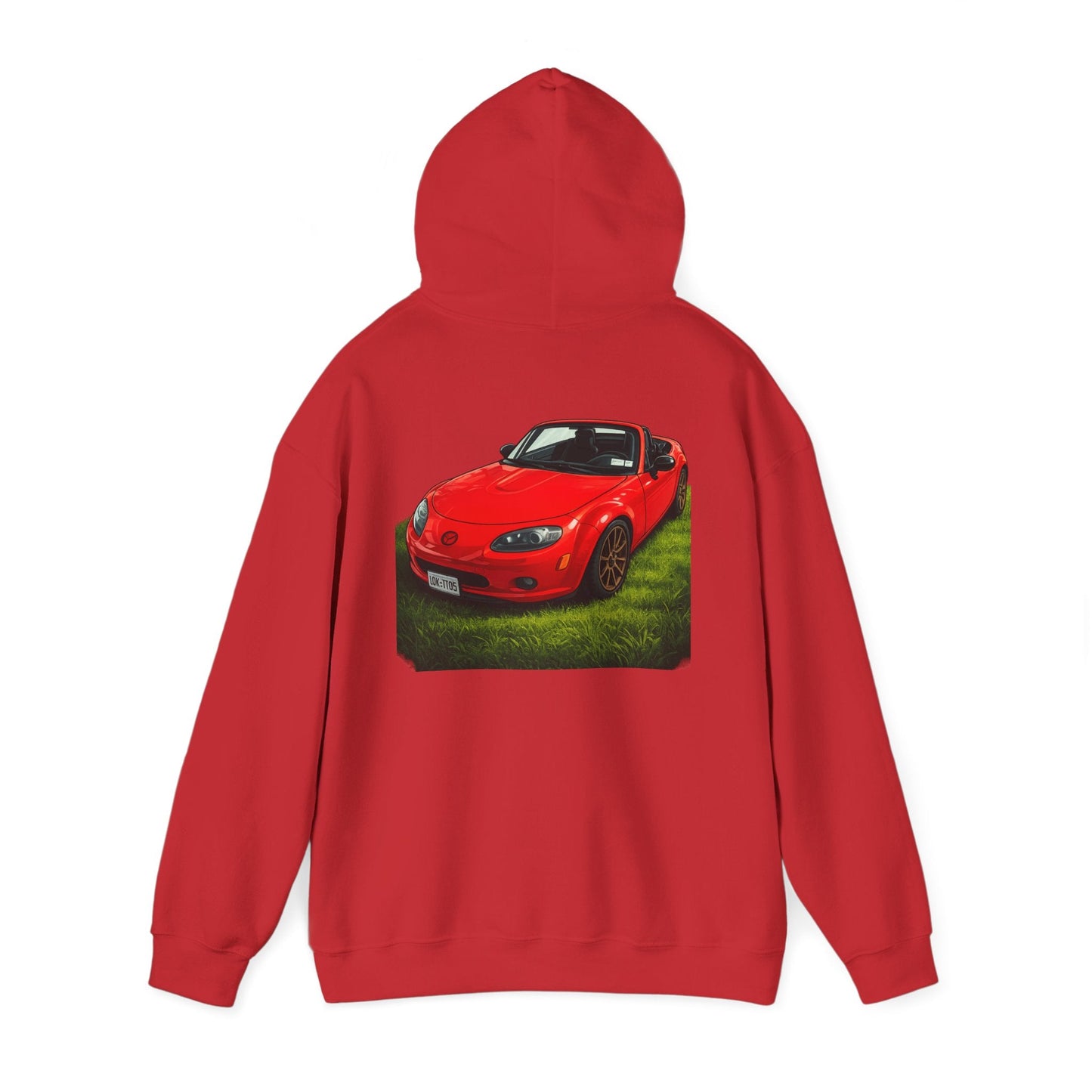 Car Hoodie — Red Sports Convertible Graphic Pullover