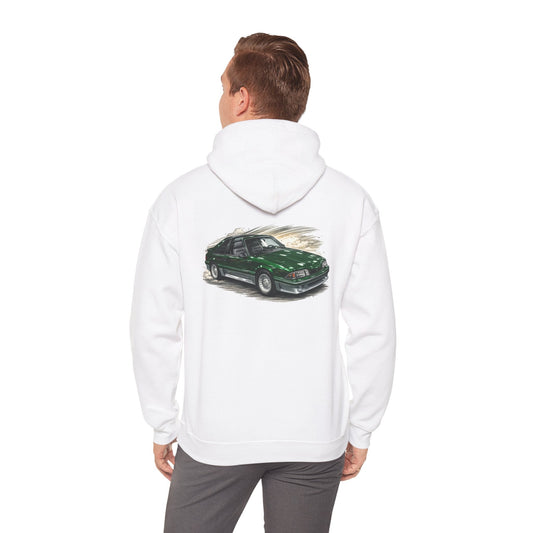 Car Hoodie — Green Sports Car Illustration Pullover