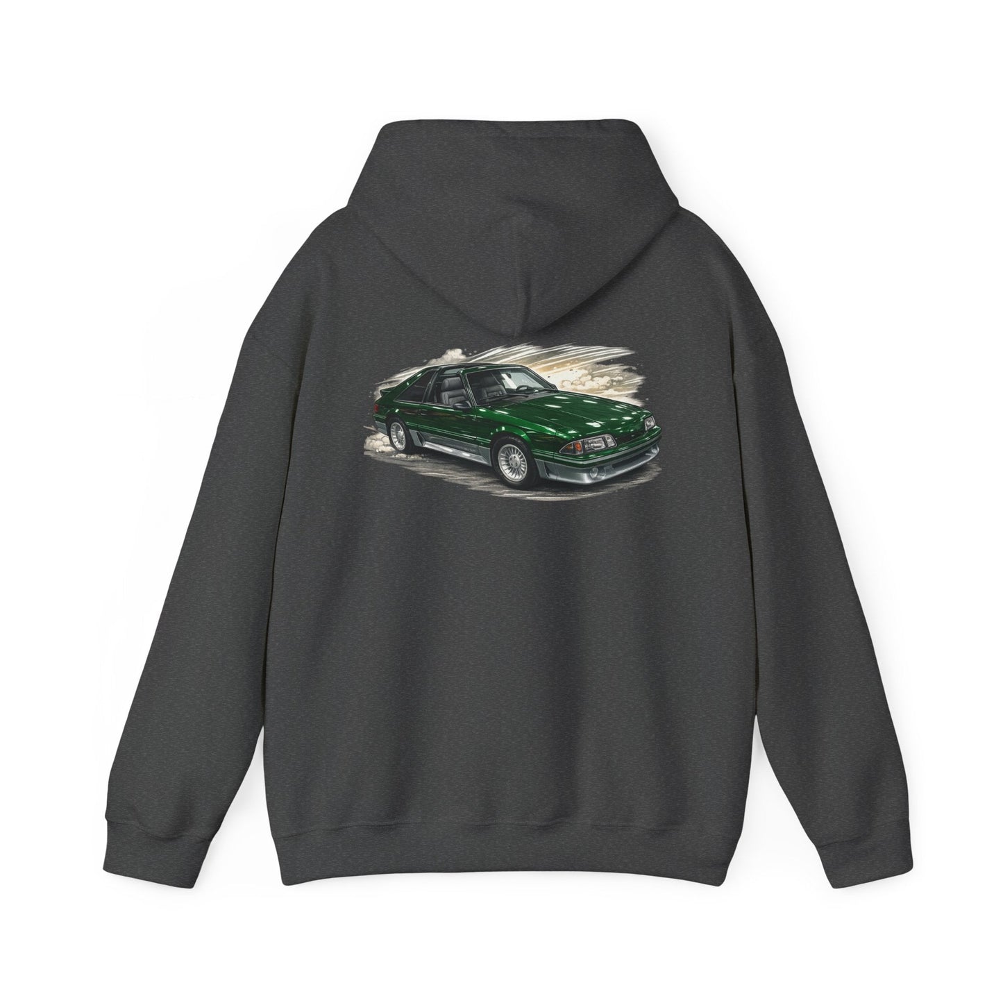 Car Hoodie — Green Sports Car Illustration Pullover