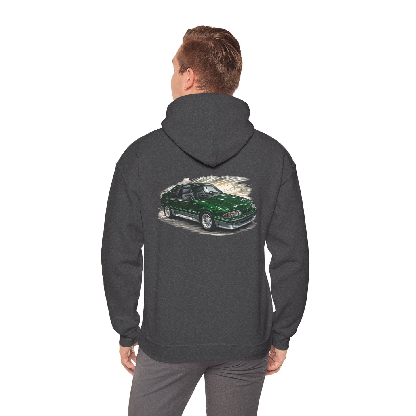 Car Hoodie — Green Sports Car Illustration Pullover